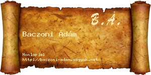 Baczoni Ádám névjegykártya